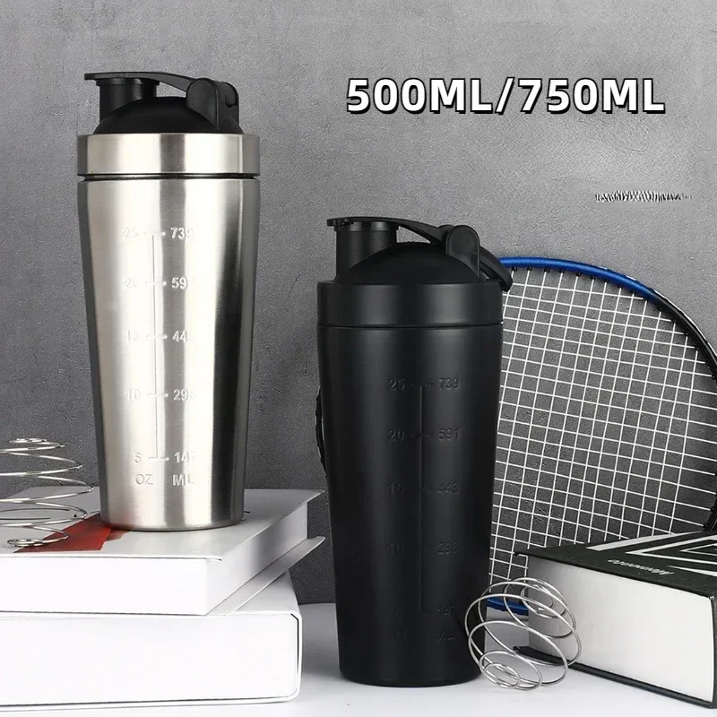 Nutrition Sports Fitness - كوب خلط البروتين من الفولاذ المقاوم
