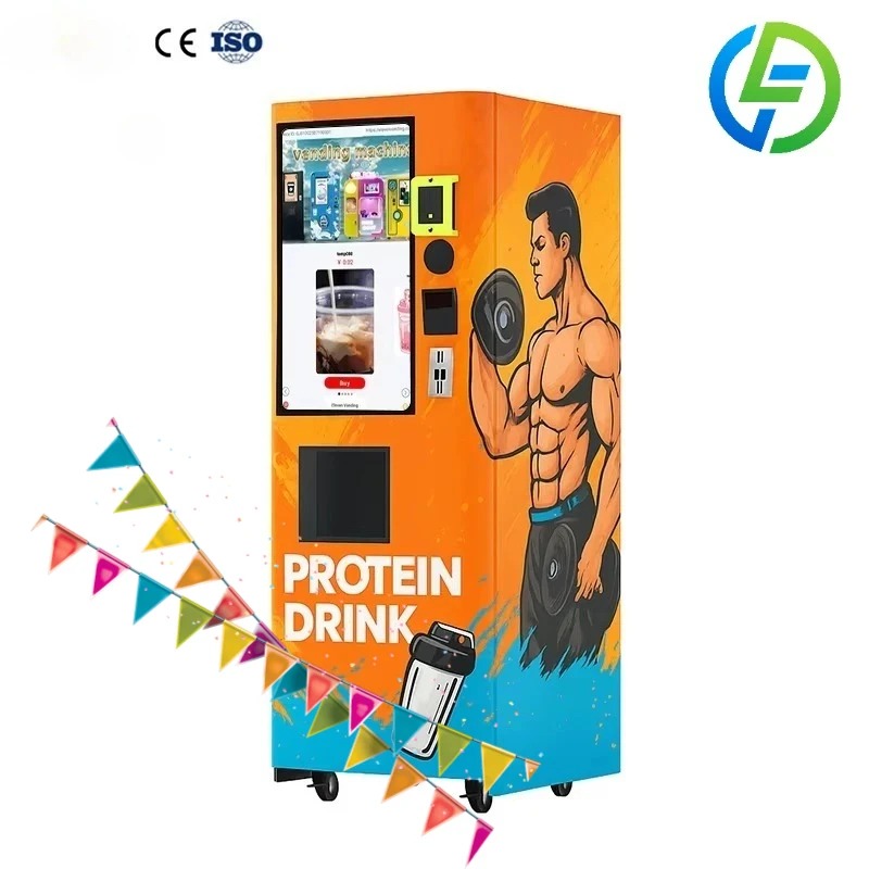 Nutrition For Fitness - آلة بيع هز البروتين الأوتوماتيكية المخصصة،