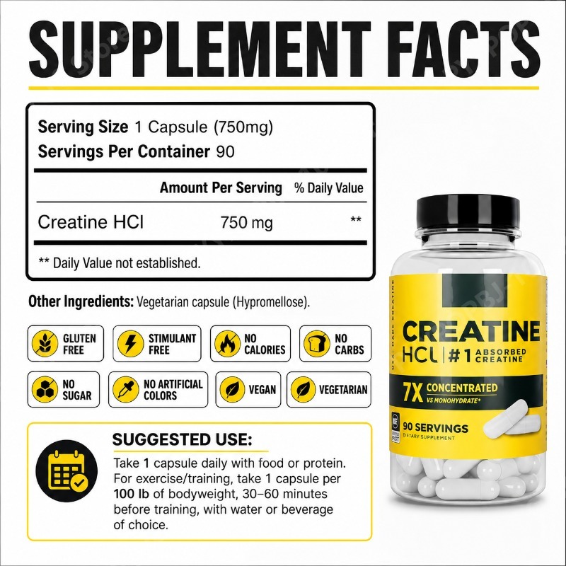 كرياتين هيدروكلوريد 750 ملغ، 9 - مراجعة Nutrition For Fitness وسعره